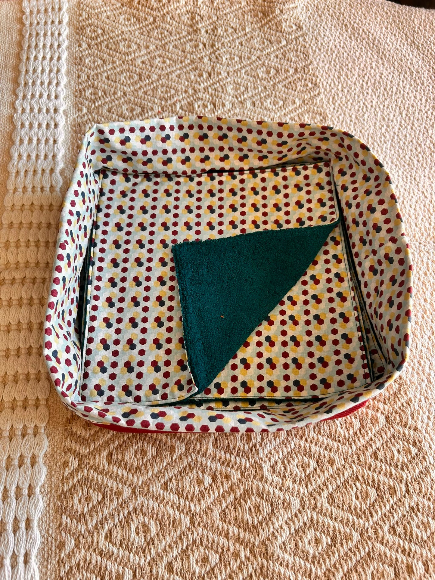 Essuie-tout lavable - 10 Feuilles + Panière
