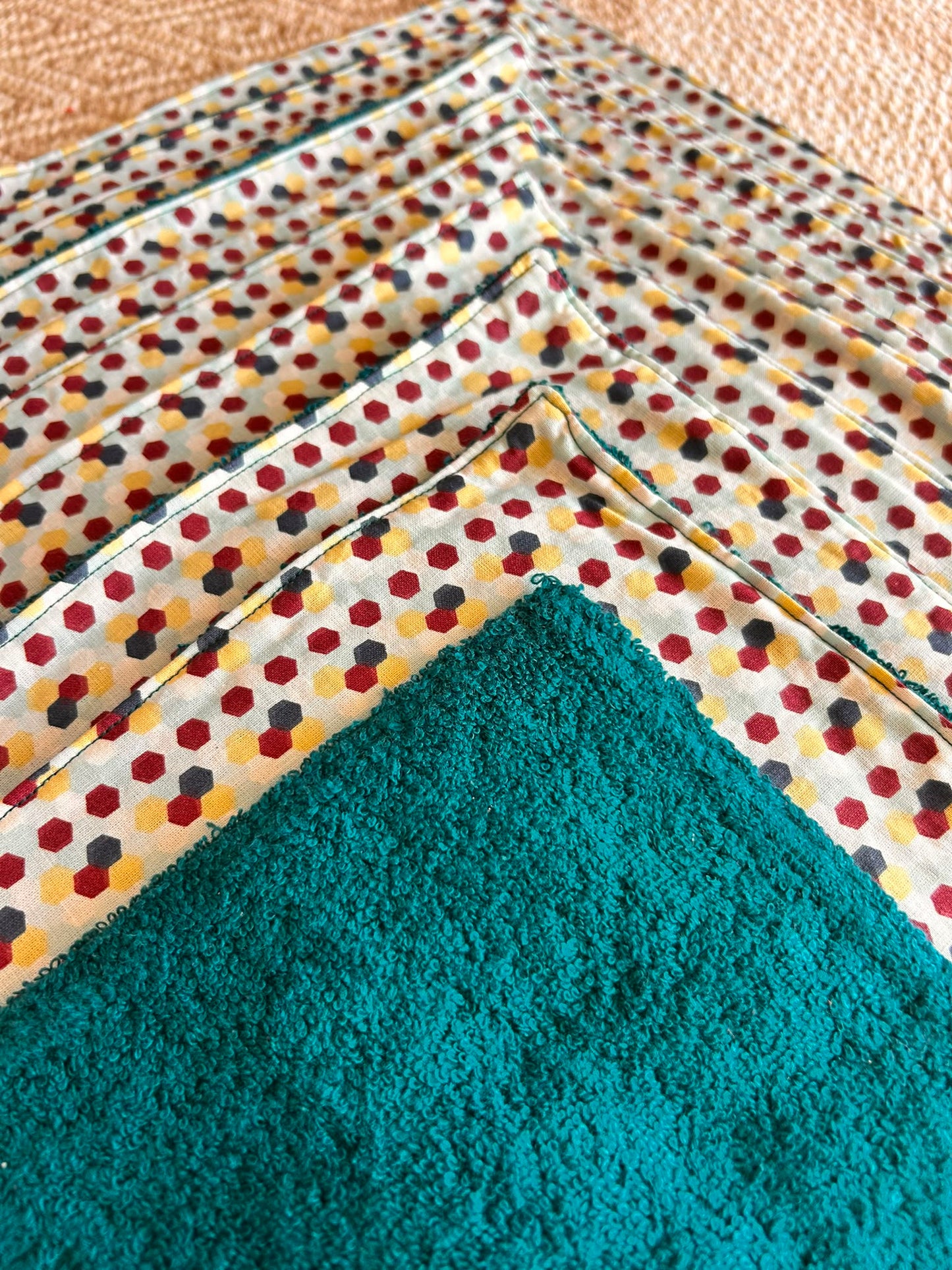 Essuie-tout lavable - 10 Feuilles + Panière
